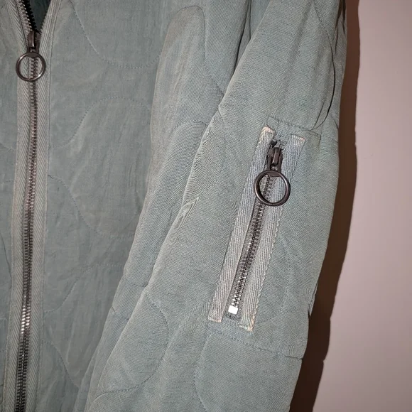 Free People Aura Liner Jacket In Emerald Spell - Picture 8 of 9